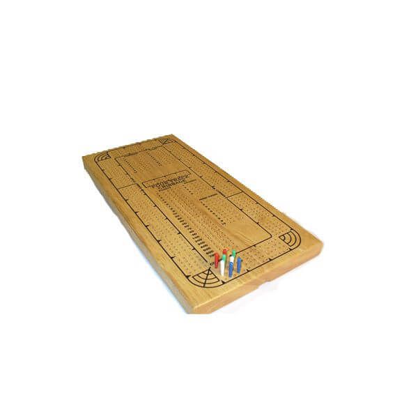 4 Track Wood Cribbage Board