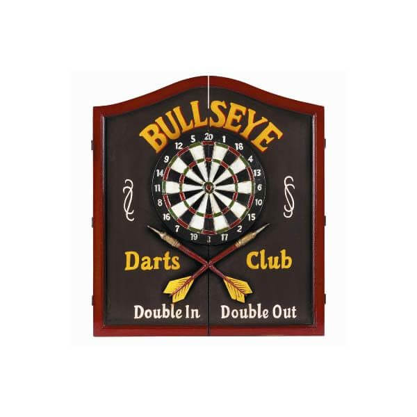 Bullseye Wooden Dart Board Cabinet