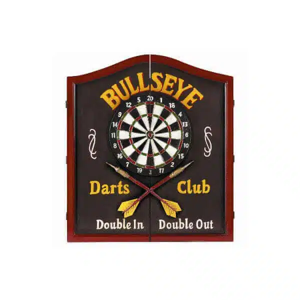 Bullseye Wooden Dart Board Cabinet