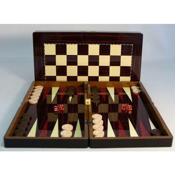 19" Simple Wood Decoupage Backgammon