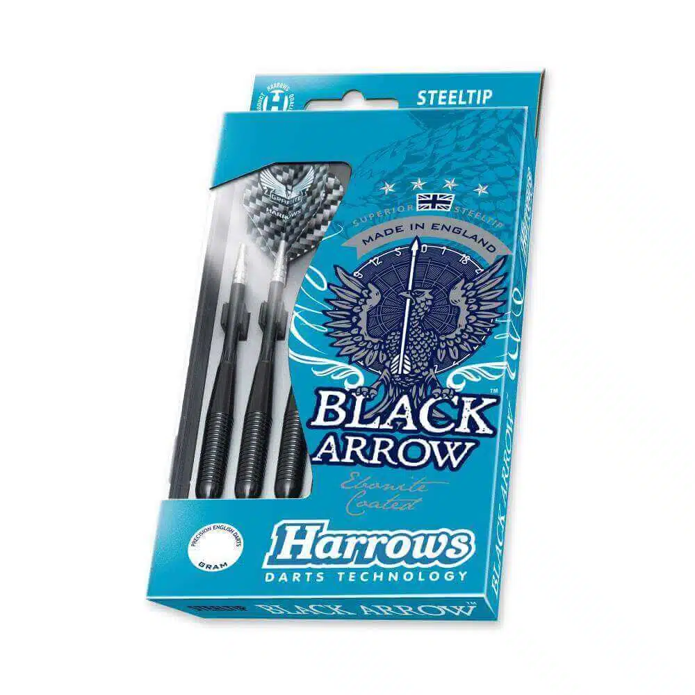 Black Arrow Coated Brass Steel Tip Darts