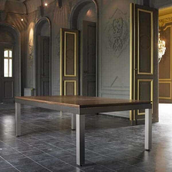 Fusion Pool Table-Brushed Stainless Steel