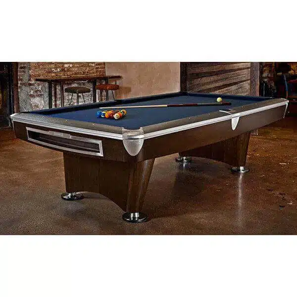 Brunswick Gold Crown VI Tournament Slate Pool Table in Matte Black