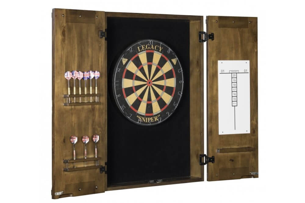 Rustic Dartboard Cabinet