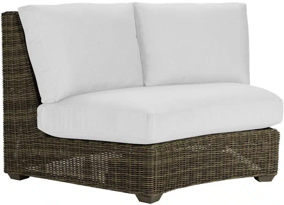 Oasis Curved Armless Loveseat