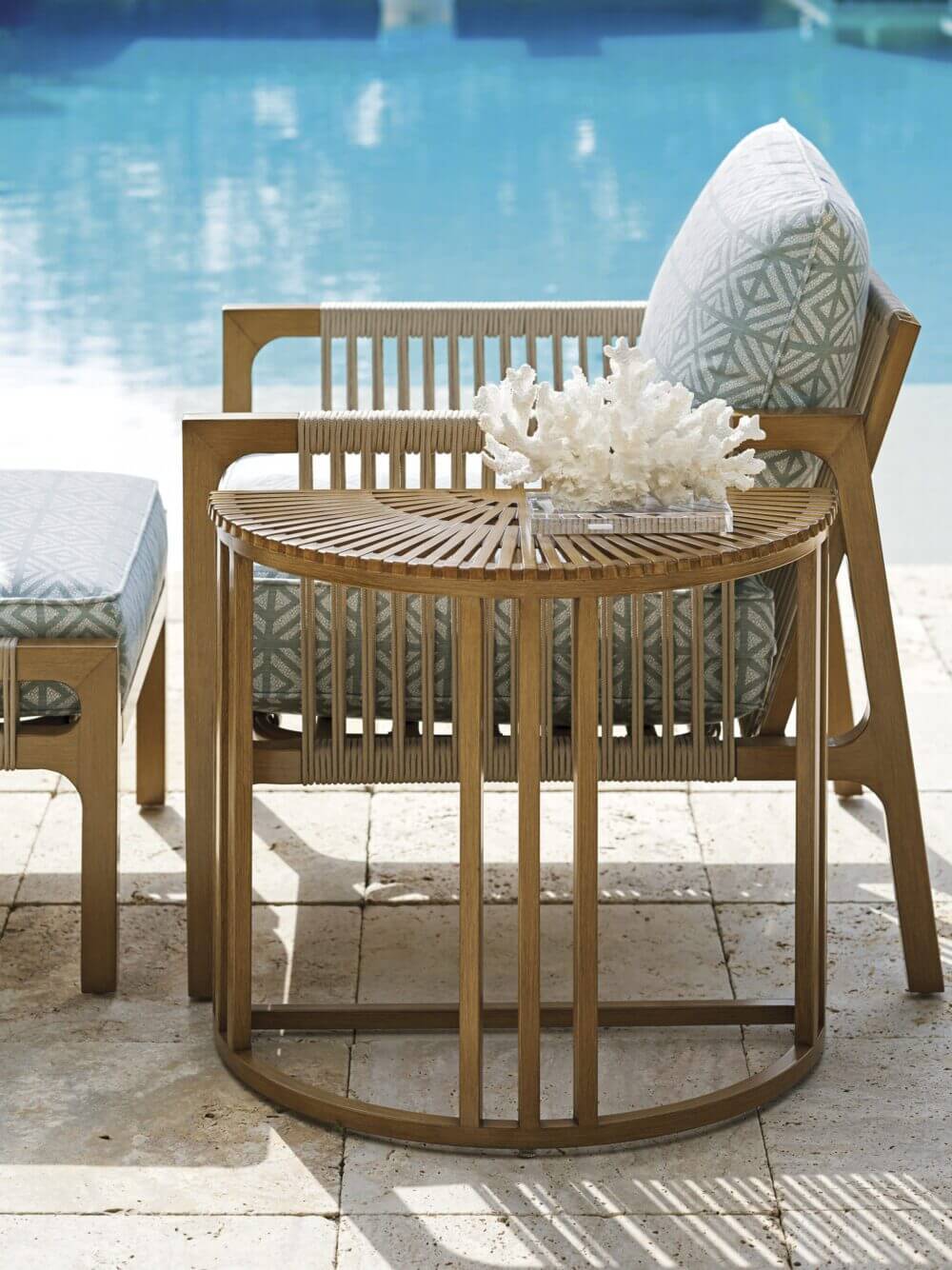 Tommy Bahama St Tropez Demilune End Table