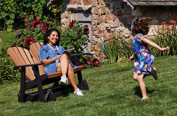 Adirondack Double Glider Bench