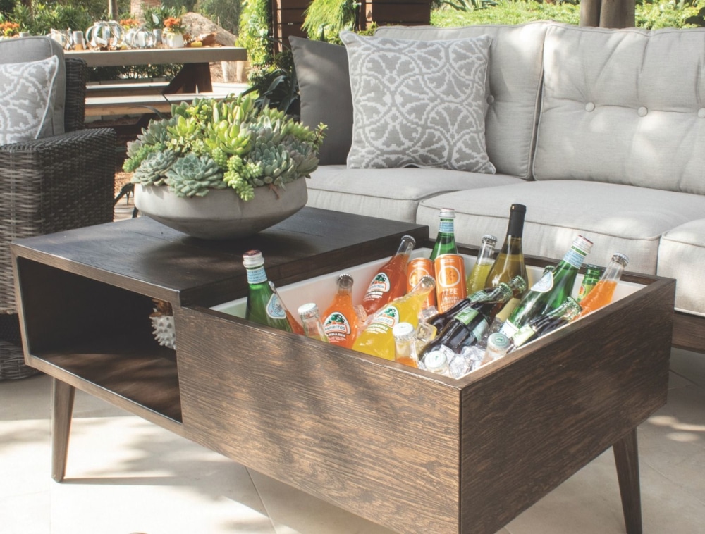 Zoey Coffee Table w/Ice Bucket