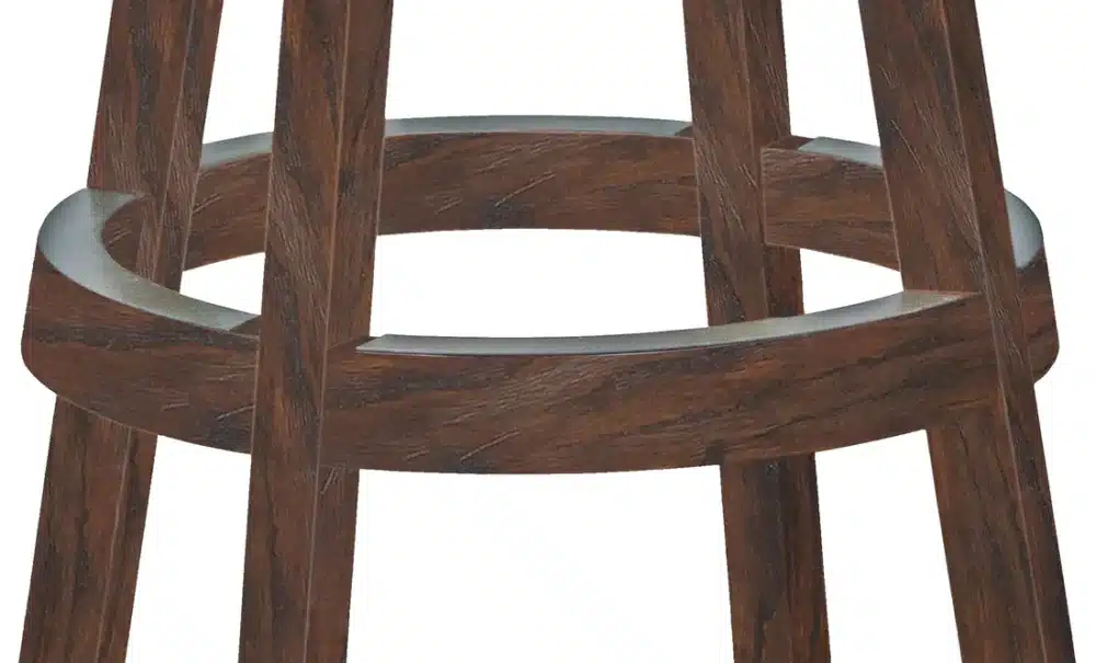 Rustic Backless Barstool