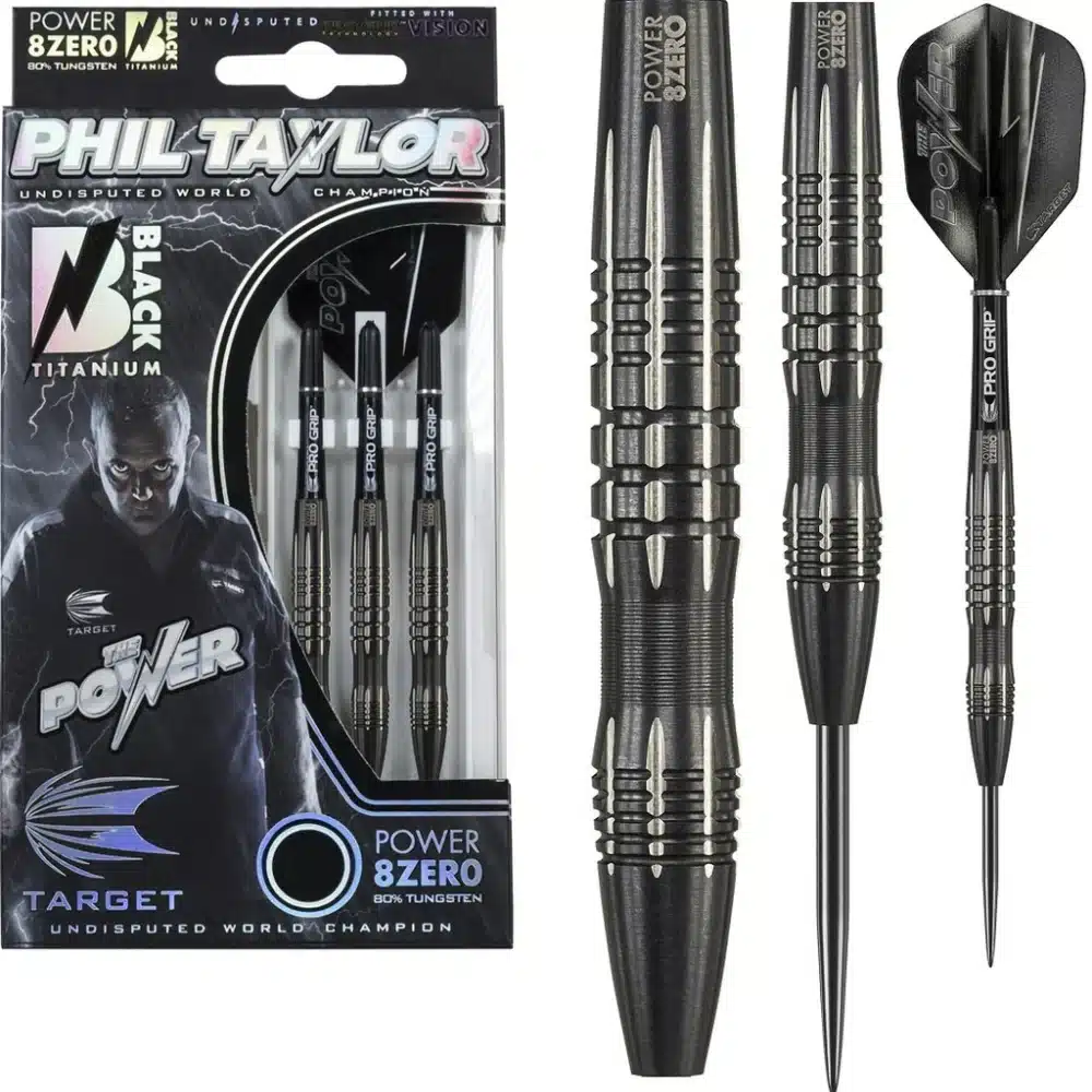 Phil Taylor Power 8Zero Black Dart Set