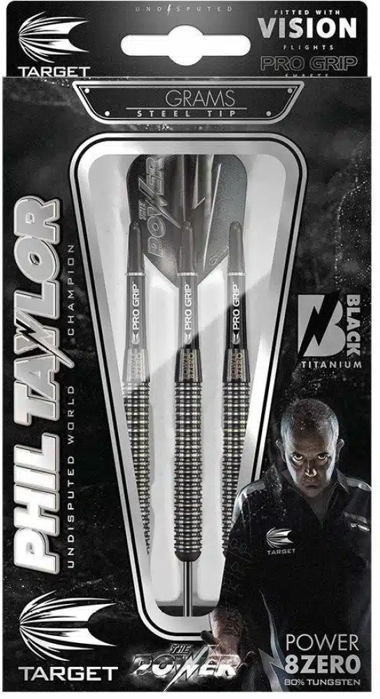 Phil Taylor Power 8Zero Black Dart Set