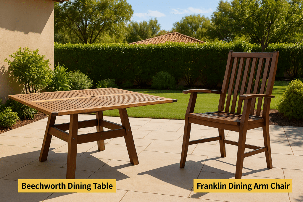 Beechworth Dining Table & Franklin Dining Arm Chair