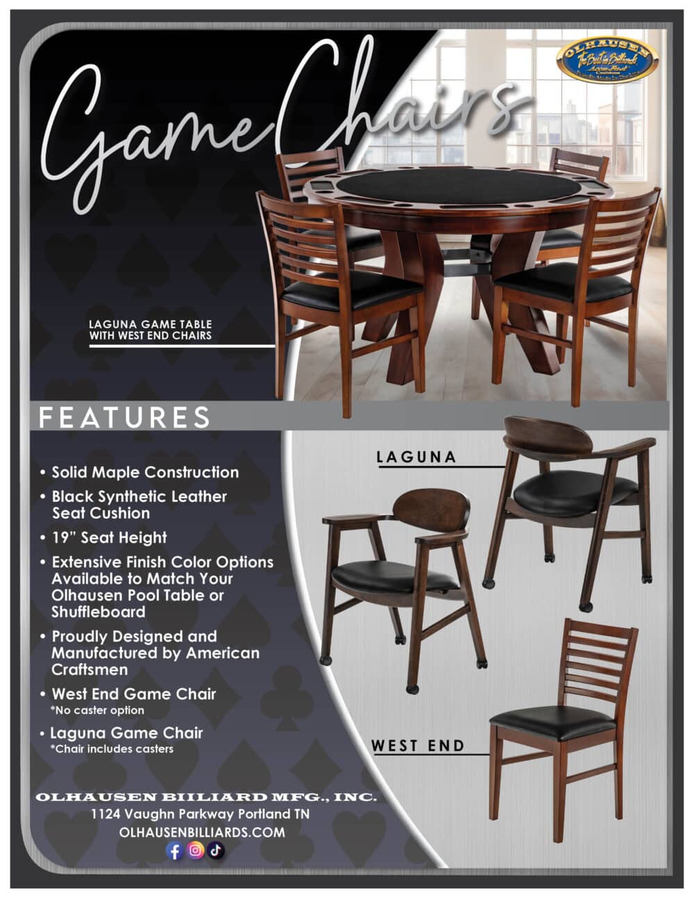 Olhausen West End Game Table