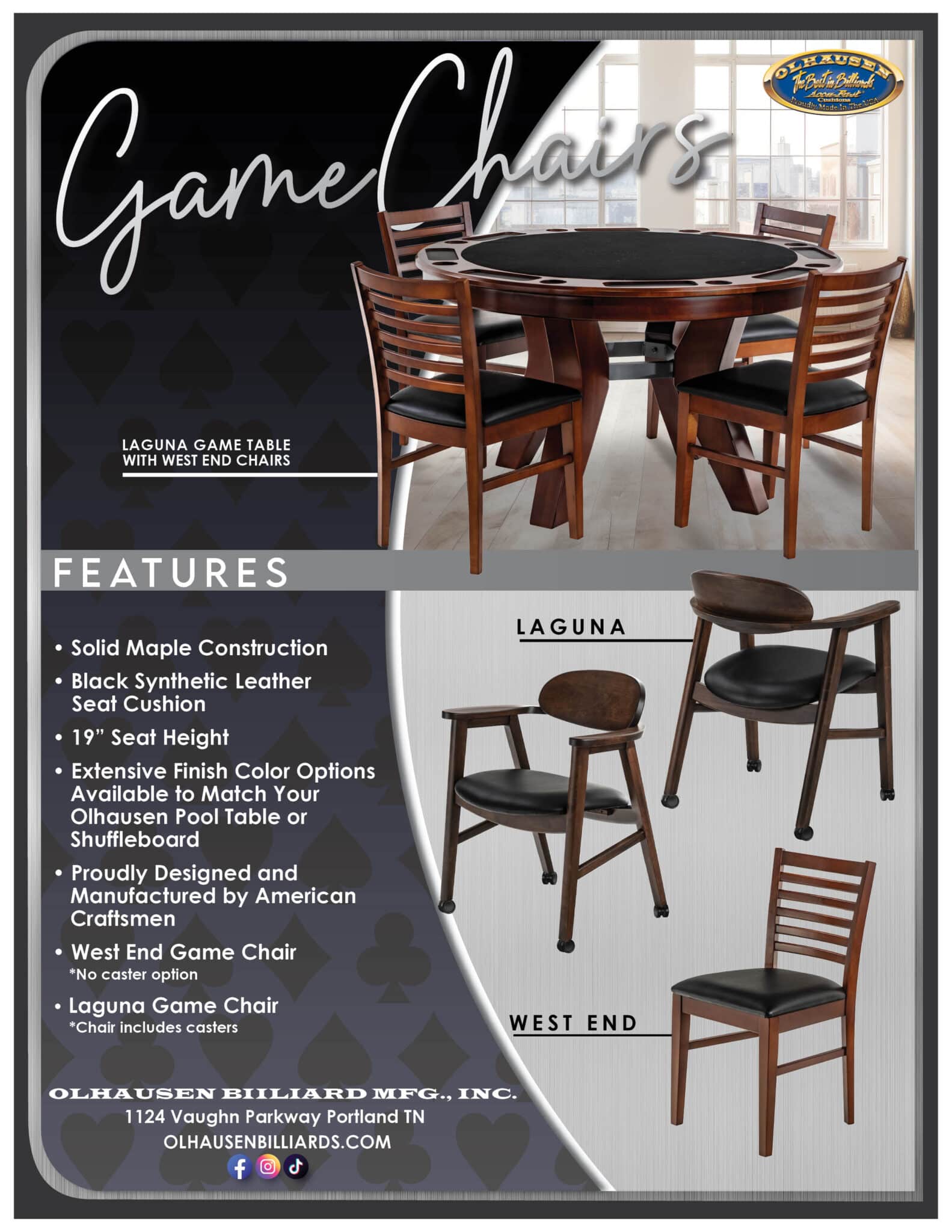 Olhausen West End Game Table